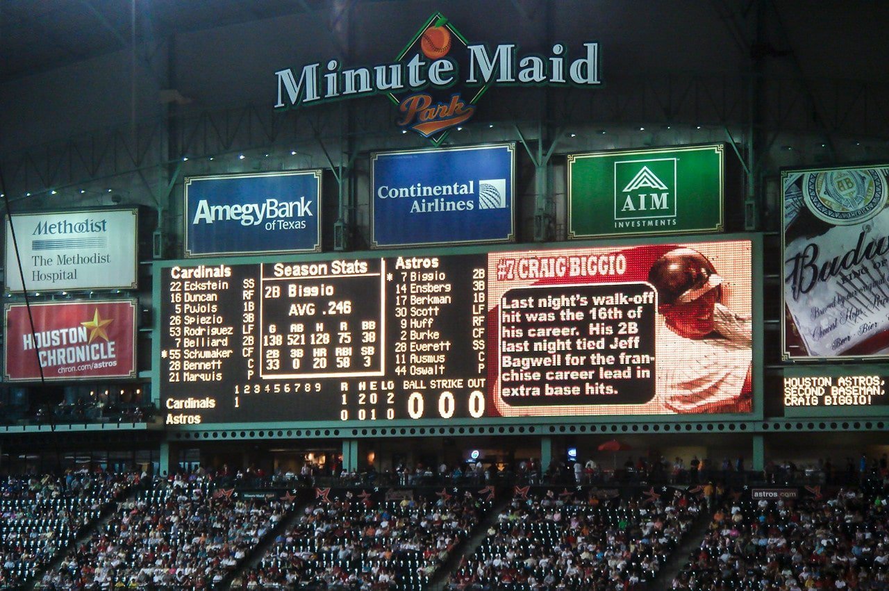 Biggio's Sports Bar - Baseball may be over (for now), but we'll always  enjoy our view of Minute Maid Park. (Photo: zoooid)